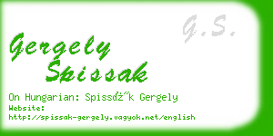 gergely spissak business card